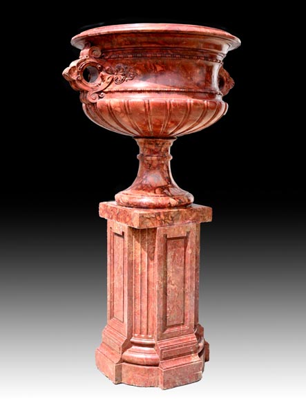 Jules CANTINI, grand vase en brèche sanguine, seconde moitié du XIXe siècle-1