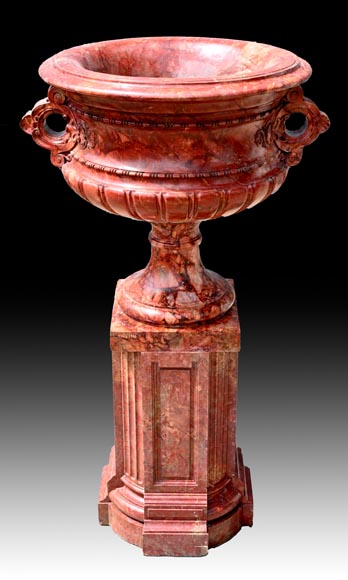 Jules CANTINI, grand vase en brèche sanguine, seconde moitié du XIXe siècle-3