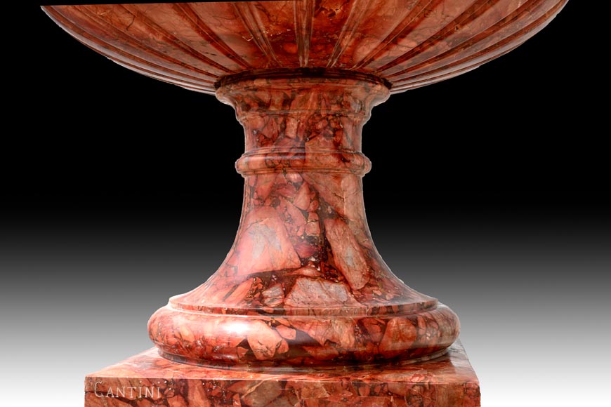 Jules CANTINI, grand vase en brèche sanguine et sa console, seconde moitié du XIXe siècle-10