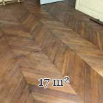 Lot d'environ 17 m² de parquet en point de hongrie