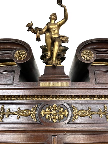 Aimé Millet (1819–1891) — Grand meuble cabinet néo-Renaissance en noyer et bronze doré-7