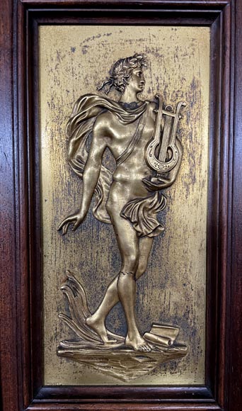 Aimé Millet (1819–1891) — Grand meuble cabinet néo-Renaissance en noyer et bronze doré-9
