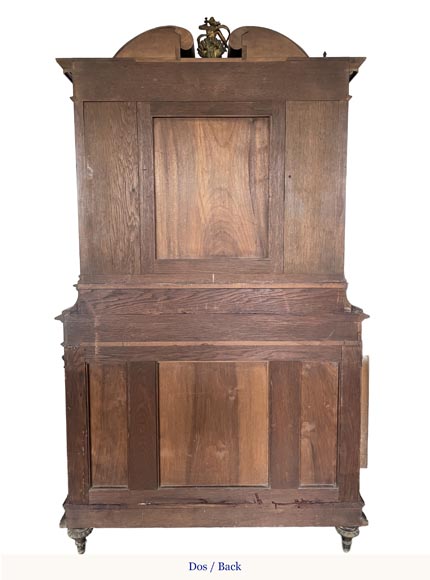 Aimé Millet (1819–1891) — Grand meuble cabinet néo-Renaissance en noyer et bronze doré-16