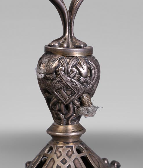 Orfèvre russe, Paire de flambeaux en argent, vers 1832-1850-5