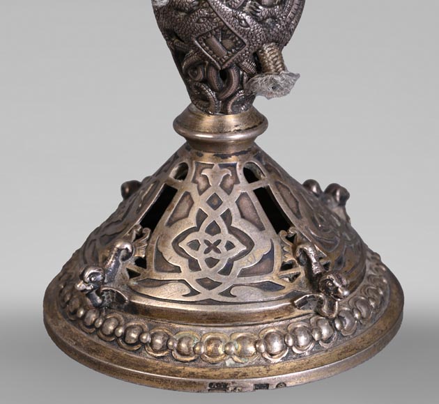 Orfèvre russe, Paire de flambeaux en argent, vers 1832-1850-7