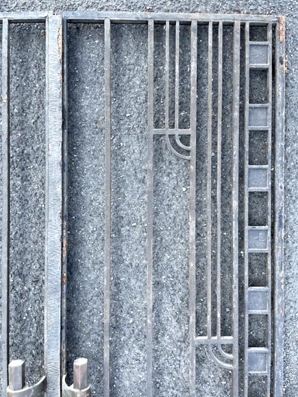 Portail en fonte à deux battants - Style Art Déco-2