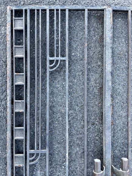 Portail en fonte à deux battants - Style Art Déco-3