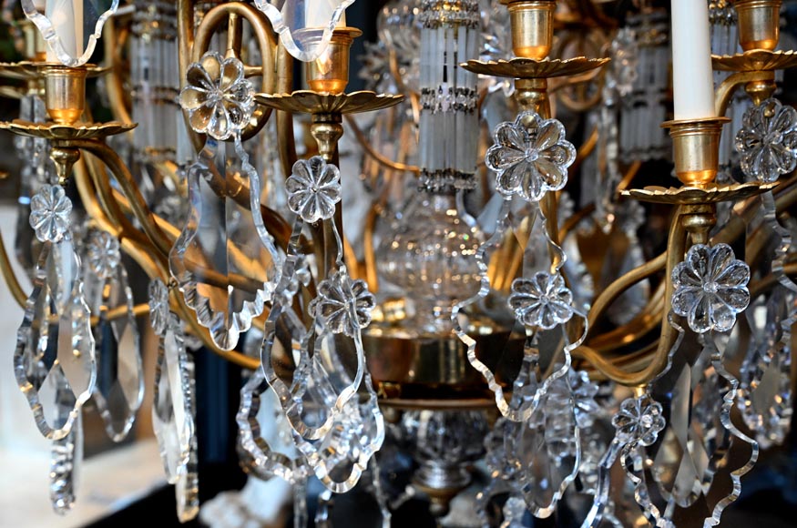 Lustre à vingt-quatre bras de lumière sur le modèle de lustres du château de Versailles, XXe siècle-5