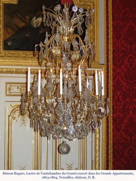 Lustre à vingt-quatre bras de lumière sur le modèle de lustres du château de Versailles, XXe siècle-16