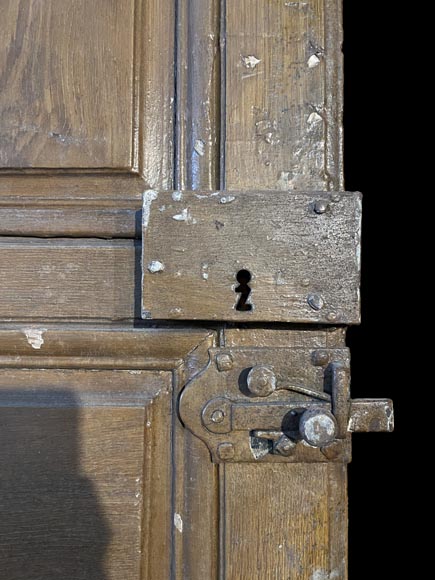 Porte moulurée en bois résineux, peinte à l'imitation du chêne-6