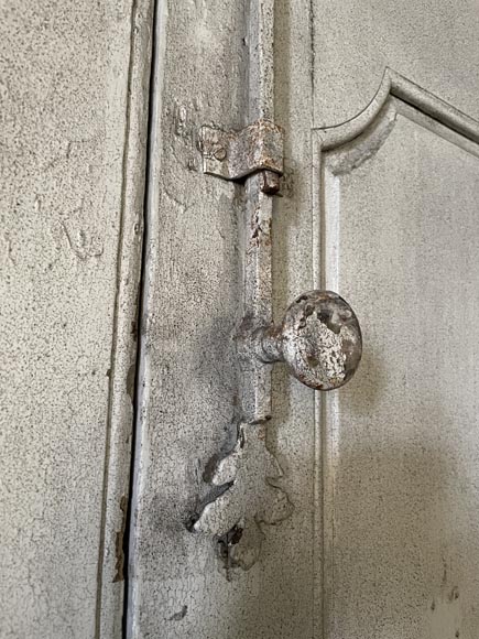 rande Double Porte Moulurée Ancienne en Bois Résineux, Peinture Sang de Bœuf rande Double Porte Moulurée Ancienne en Bois Résineux, Peinture Sang de Bœuf-9