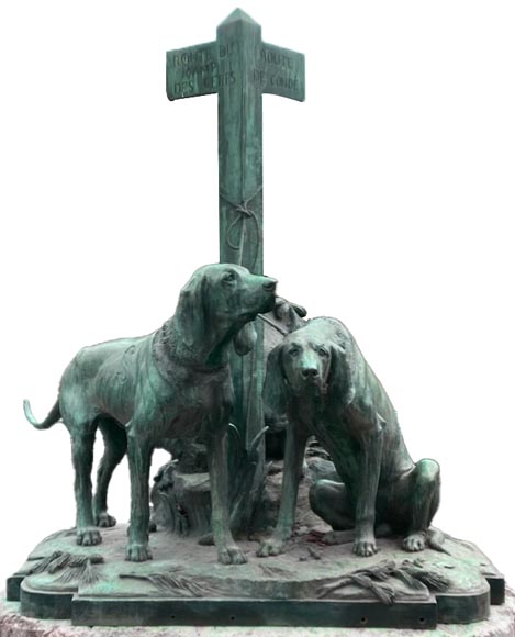 Auguste-Nicolas CAÏN, Deux importants groupes en bronze à patine vert foncé, 1893-7