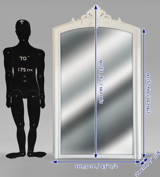 Trumeau de style Régence surmonté d'une palmette-7