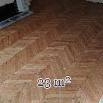 Lot de 23 m² de parquet point de Hongrie