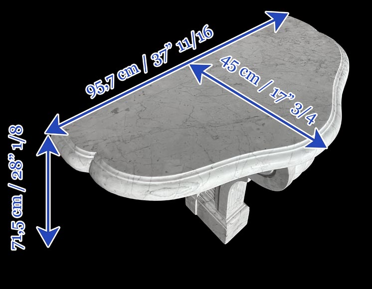 Paire de consoles en marbre de Carrare-6