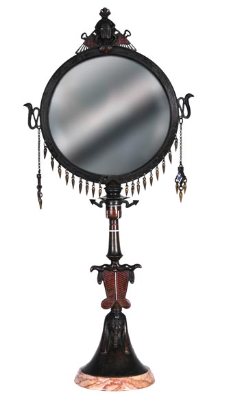 Giuseppe Parvis (attribué à), Miroir égyptisant vers 1900-1