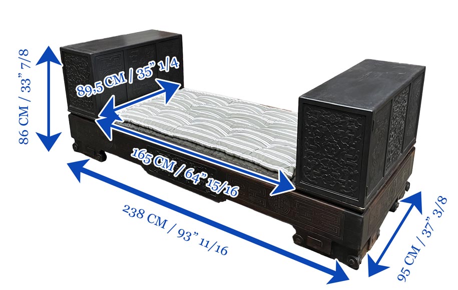 Banc-lit japonisant – Maison des Bambous-8