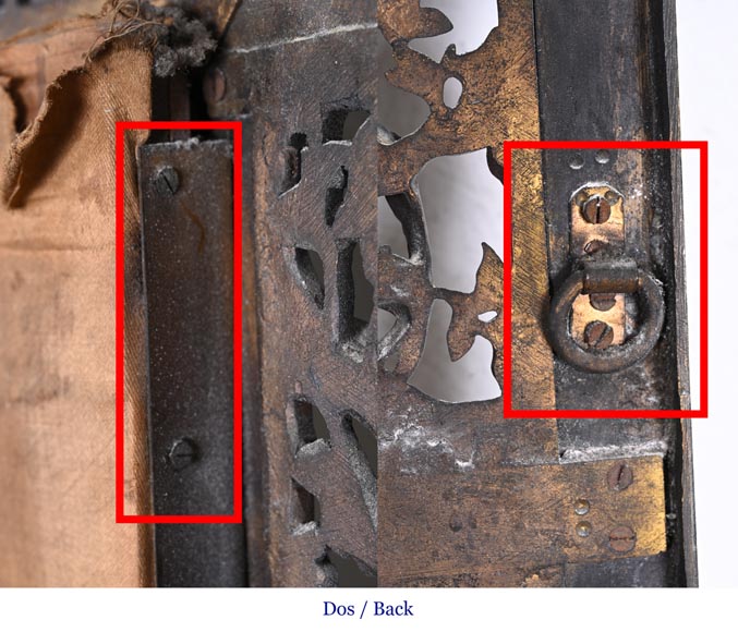 Maison MARNYHAC (attrib.) – Miroir en bronze doré ajouré, décor de style vietnamien-11