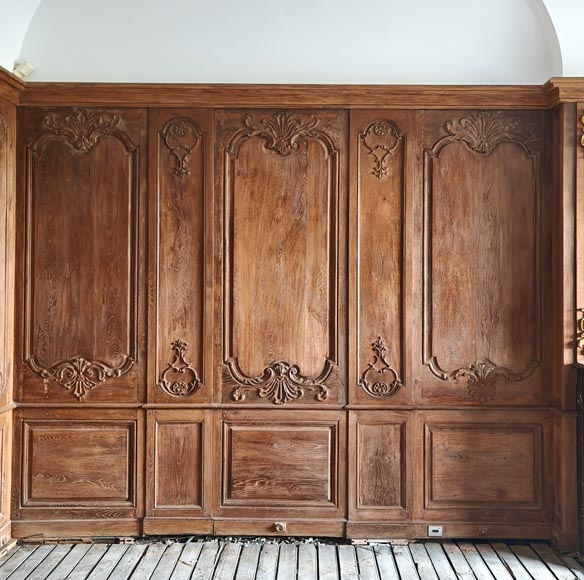 Boiserie de style Louis XV en chêne sculpté avec des éléments anciens Boiserie de style Louis XV en chêne sculpté avec des éléments anciens-0