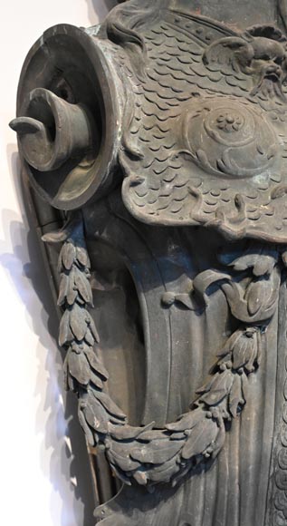 J. SERRE, Paire de termes en bronze représentant Bellone-6