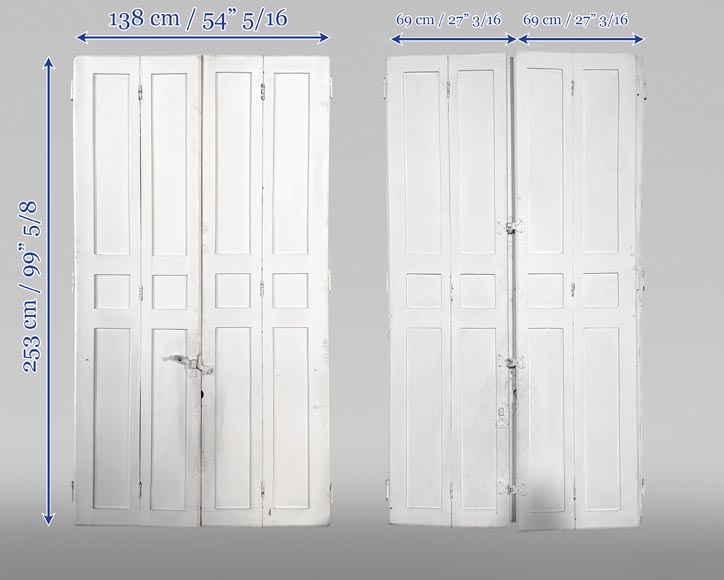 Deux paires de volets anciens en chêne-6