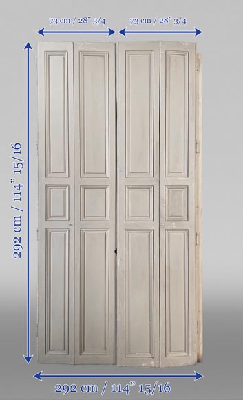 Ensemble de cinq paires de volets pliants d’intérieur en chêne Ensemble de cinq paires de volets pliants d’intérieur en chêne-6