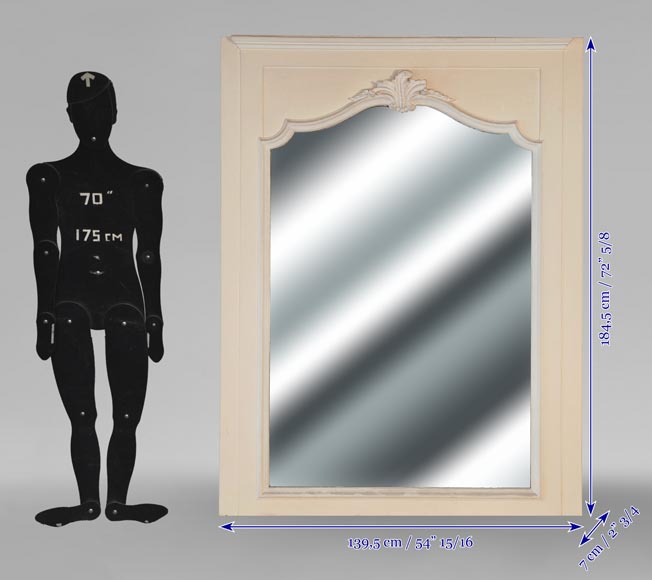 Trumeau de style Louis XV décoré d'une palmette asymétrique-4