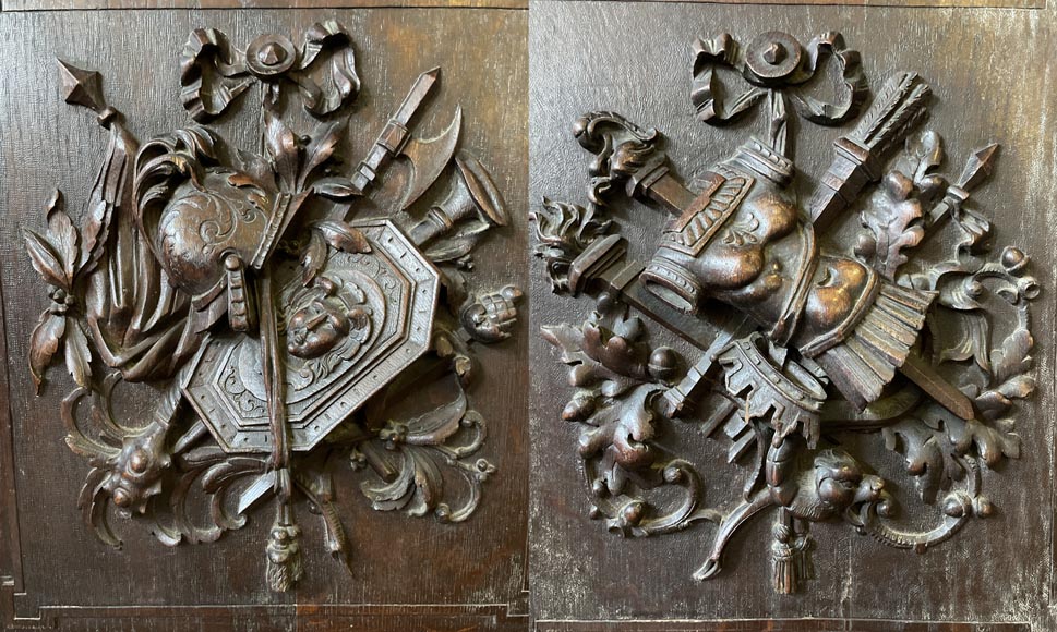 Grand buffet en chêne sculpté, style Napoléon III-10