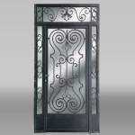 Porte d’extérieur en fonte de fer et verre, vers 1900