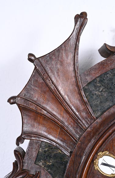 Pendule japonisante en bois sculpté et pierre semi-dure – XIXème siècle-9