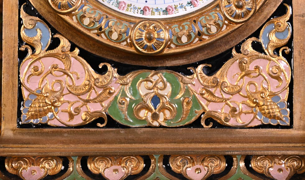 Charles Stanislas MATIFAT, pendule double-face et garnitures de style persan, 1851-8