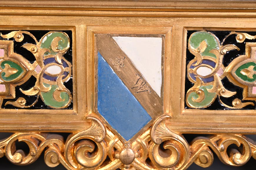 Charles Stanislas MATIFAT, pendule double-face et garnitures de style persan, 1851-11