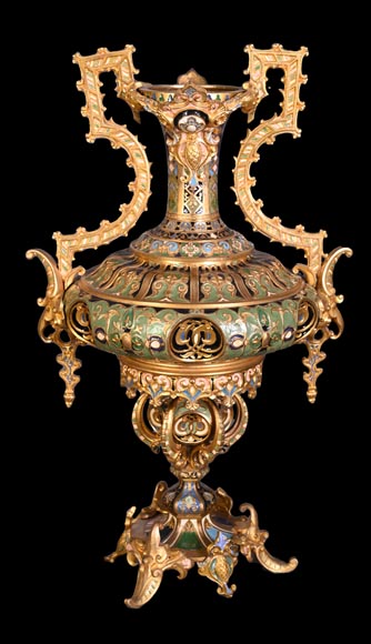 Charles Stanislas MATIFAT, pendule double-face et garnitures de style persan, 1851-14