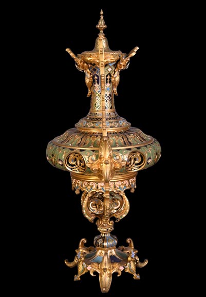 Charles Stanislas MATIFAT, pendule double-face et garnitures de style persan, 1851-15