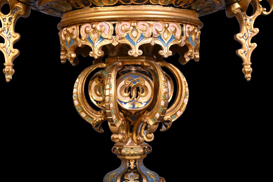 Charles Stanislas MATIFAT, pendule double-face et garnitures de style persan, 1851-18