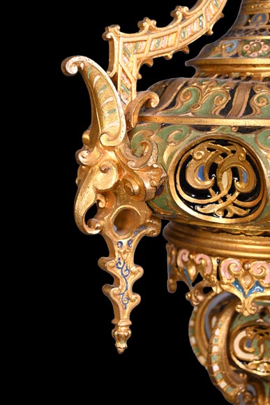 Charles Stanislas MATIFAT, pendule double-face et garnitures de style persan, 1851-19