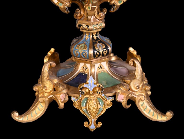 Charles Stanislas MATIFAT, pendule double-face et garnitures de style persan, 1851-20