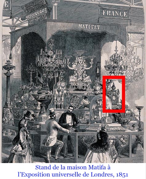 Charles Stanislas MATIFAT, pendule double-face et garnitures de style persan, 1851-23