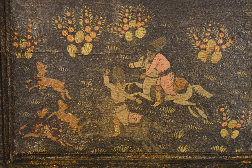 Art Qâdjâr, Ensemble de portes décorées d’importantes scènes de vie persane, fin XIXe siècle-10