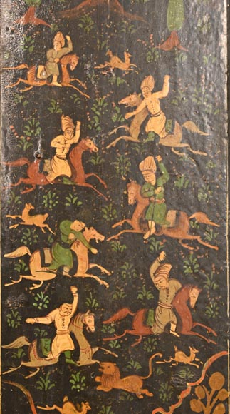 Art Qâdjâr, Ensemble de portes décorées d’importantes scènes de vie persane, fin XIXe siècle-19