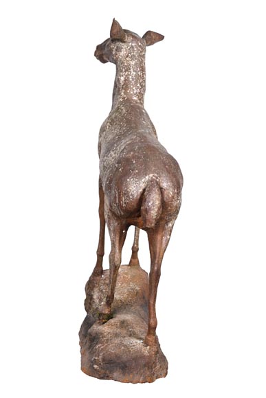 Statue en fonte d’une biche, XIXe siècle-4