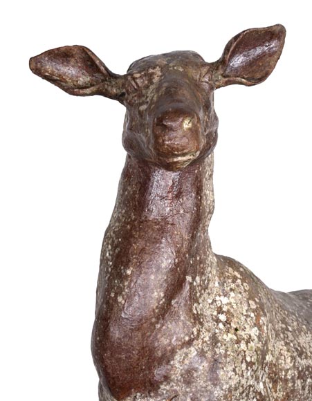 Statue en fonte d’une biche, XIXe siècle-5