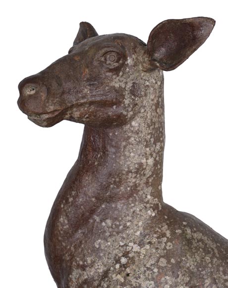 Statue en fonte d’une biche, XIXe siècle-6