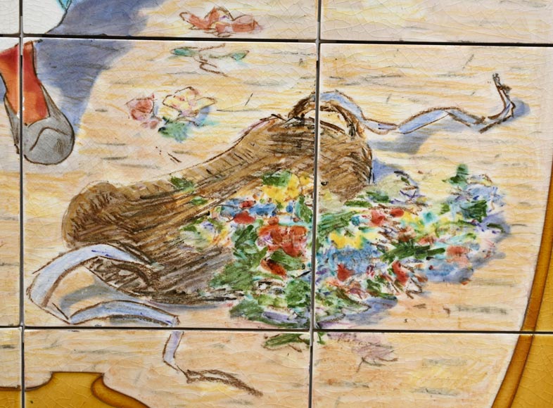Faïencerie de Sarreguemines, Deux panneaux en céramique de scènes parisiennes, à partir de 1881-10