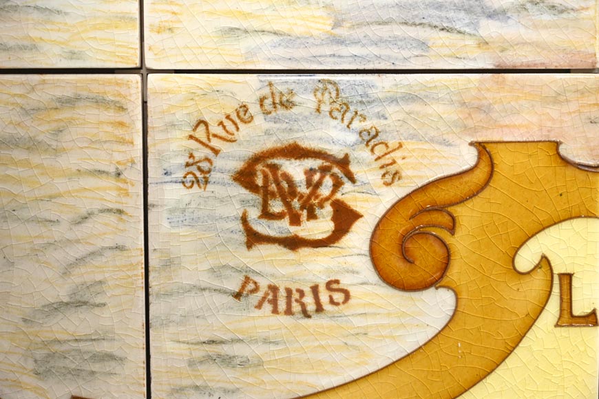 Faïencerie de Sarreguemines, Deux panneaux en céramique de scènes parisiennes, à partir de 1881-16