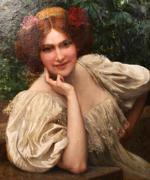 Portrait d'une jeune femme de Léopold Franz KOWALSKI-1