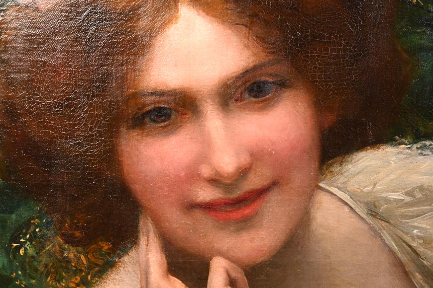 Portrait d'une jeune femme de Léopold Franz KOWALSKI-2