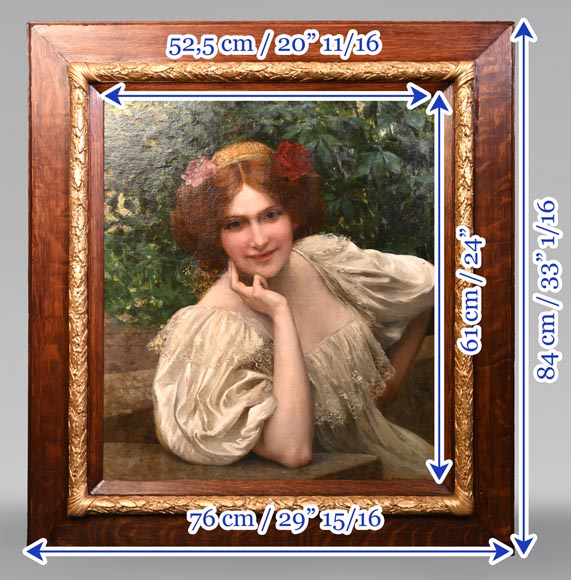 Portrait d'une jeune femme de Léopold Franz KOWALSKI-8