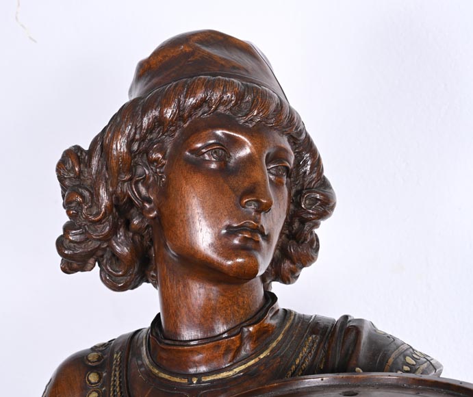GUÉRET FRÈRES (ébénistes) et CARRIER-BELLEUSE (modèle de), Paire de porte-torchères « Pages », modèle de l’exposition universelle de 1867-3