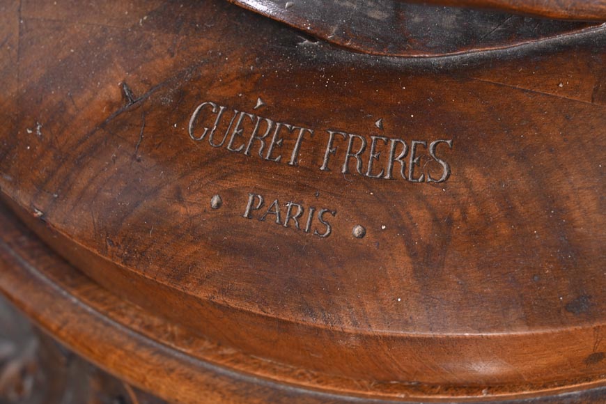 GUÉRET FRÈRES (ébénistes) et CARRIER-BELLEUSE (modèle de), Paire de porte-torchères « Pages », modèle de l’exposition universelle de 1867-15